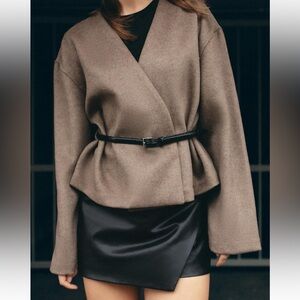 ZARA BELTED SOFT JACKET